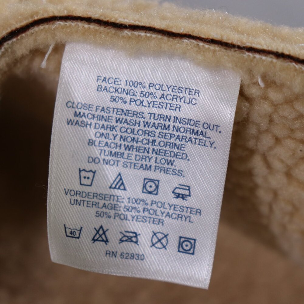 Lands End Faux Suede Sherpa Vest Women’s XL Petite 18-20 Brown Lined Full Zip - Picture 15 of 16